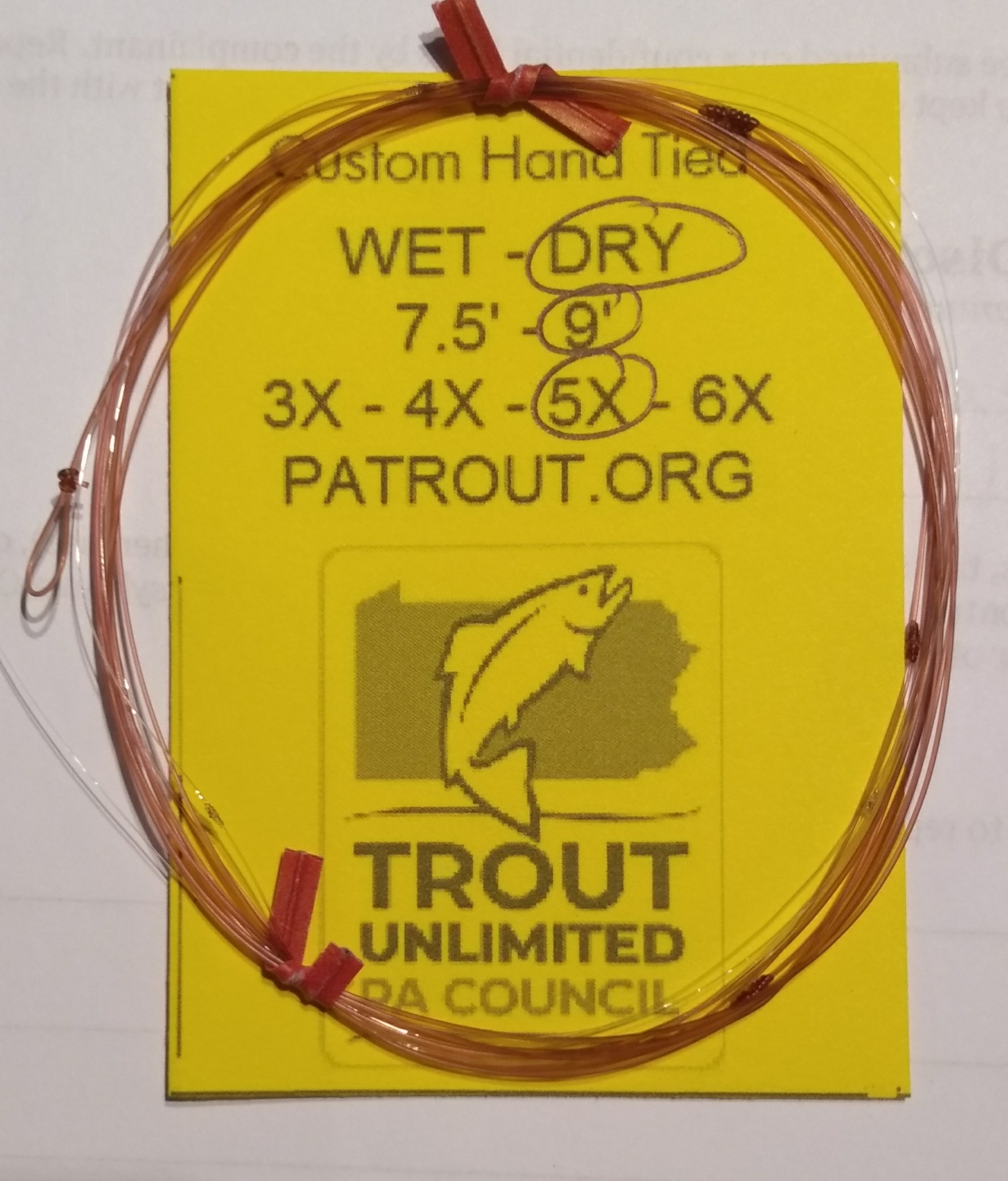 Custom-Tied Tapered Leaders – PA Trout